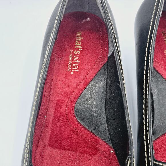 Aerosol Whats What Pump Leather Womens Size 5.5 1.5" Heel - Picture 6 of 10